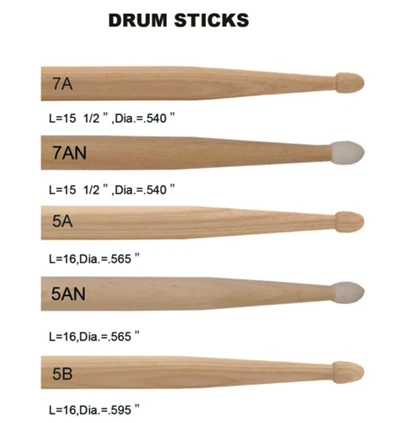 Lichtgewicht drumsticks voor kinderoefeningen
