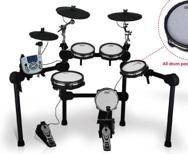 Mesh Drumhead elektrische drumset