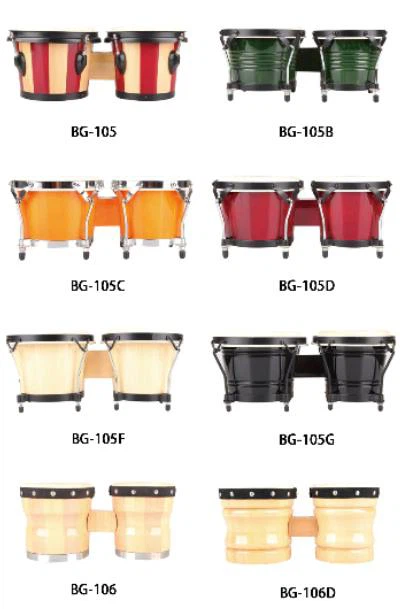 Nieuwe primaire bongo-drums, kindertamboerijn